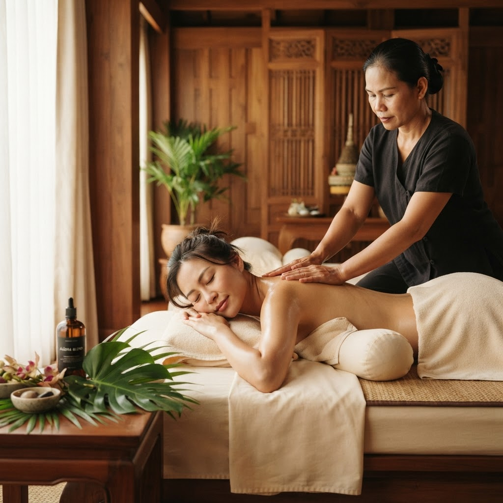 A peaceful aromatherapy massage at Jin Sin Spa